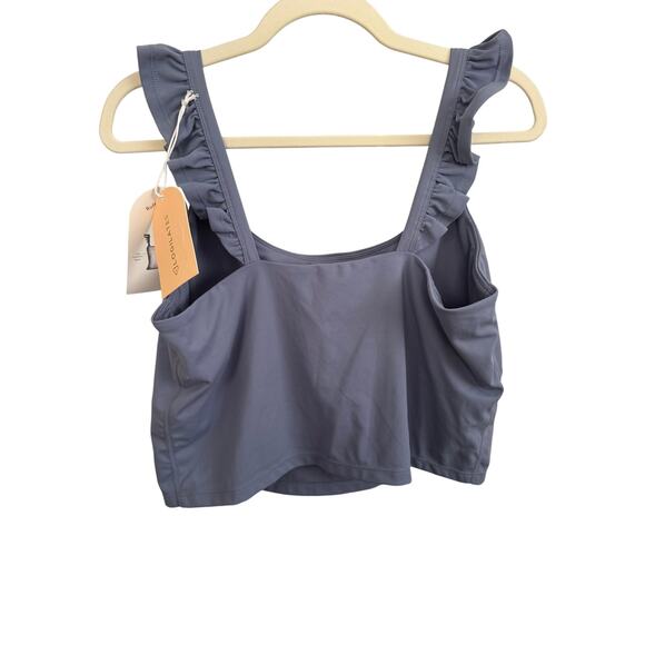 NWT! Blogilates 2X Troposphere Romantic Ruffle Active Tank Top - Picture 4 of 7